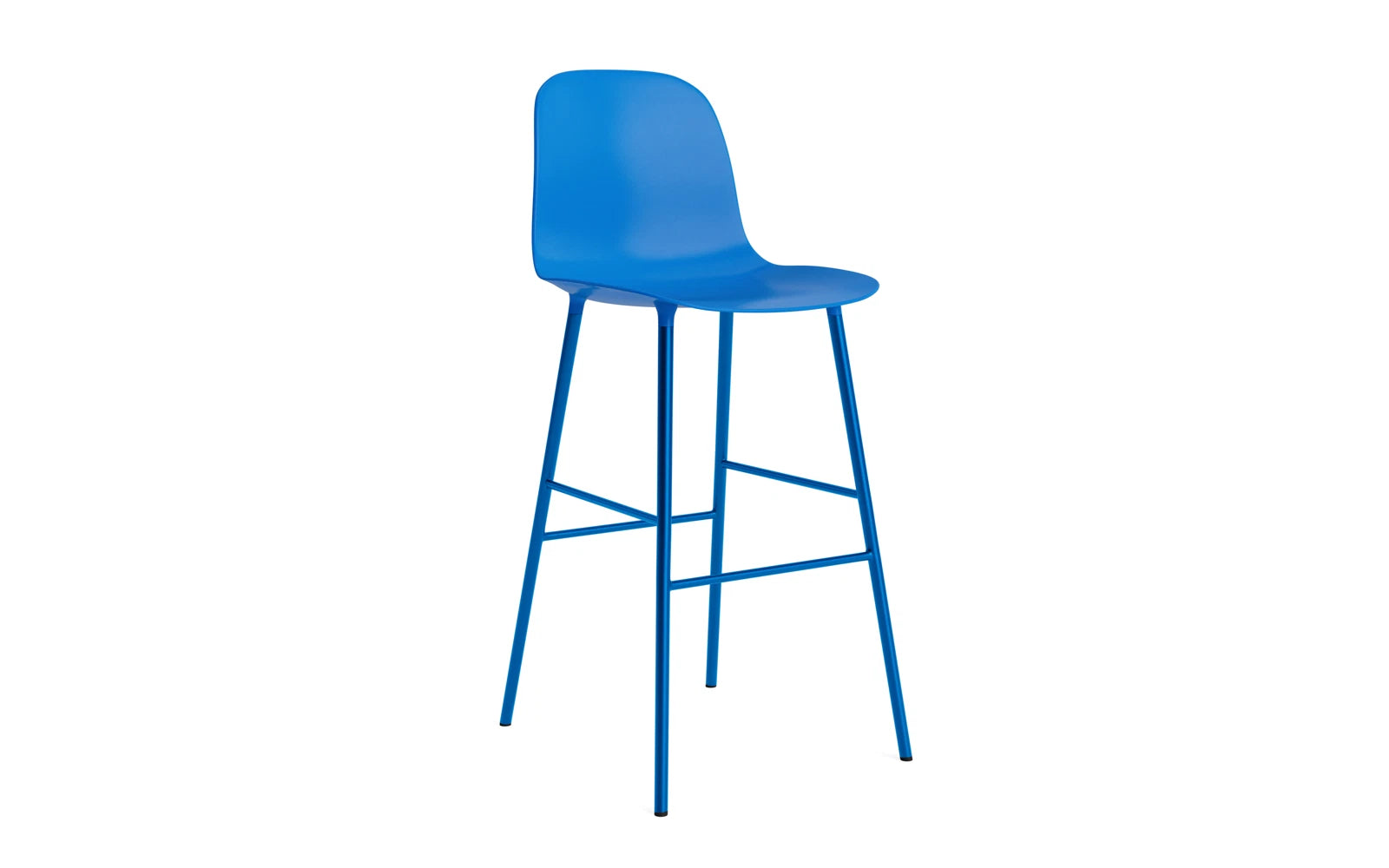 Form Barstuhl 75 cm Stahl Leuchtendes Blau in  präsentiert im Onlineshop von KAQTU Design AG. Barstuhl ist von Normann Copenhagen