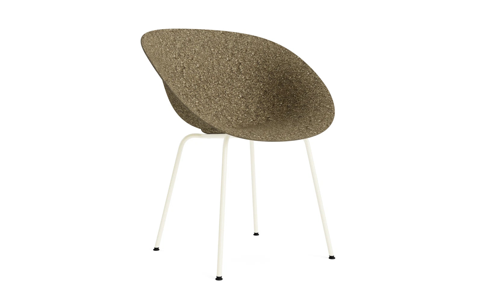 Mat Lehnstuhl Creme stahl Seegras in  präsentiert im Onlineshop von KAQTU Design AG. Stuhl mit Armlehne ist von Normann Copenhagen