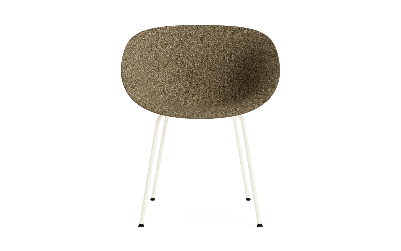 Mat Lehnstuhl Creme stahl Seegras in  präsentiert im Onlineshop von KAQTU Design AG. Stuhl mit Armlehne ist von Normann Copenhagen
