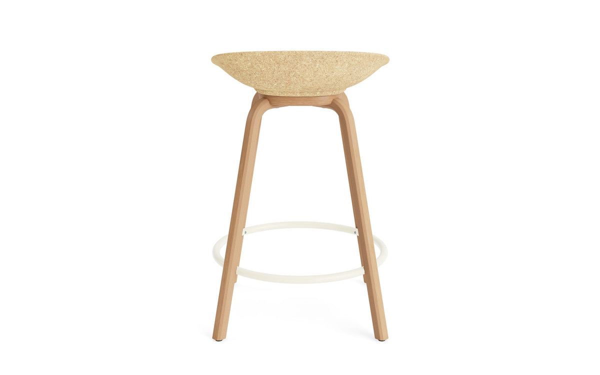 Mat Barstuhl 65 cm Buchenholz/creme in Hanffasern präsentiert im Onlineshop von KAQTU Design AG. Barstuhl ist von Normann Copenhagen