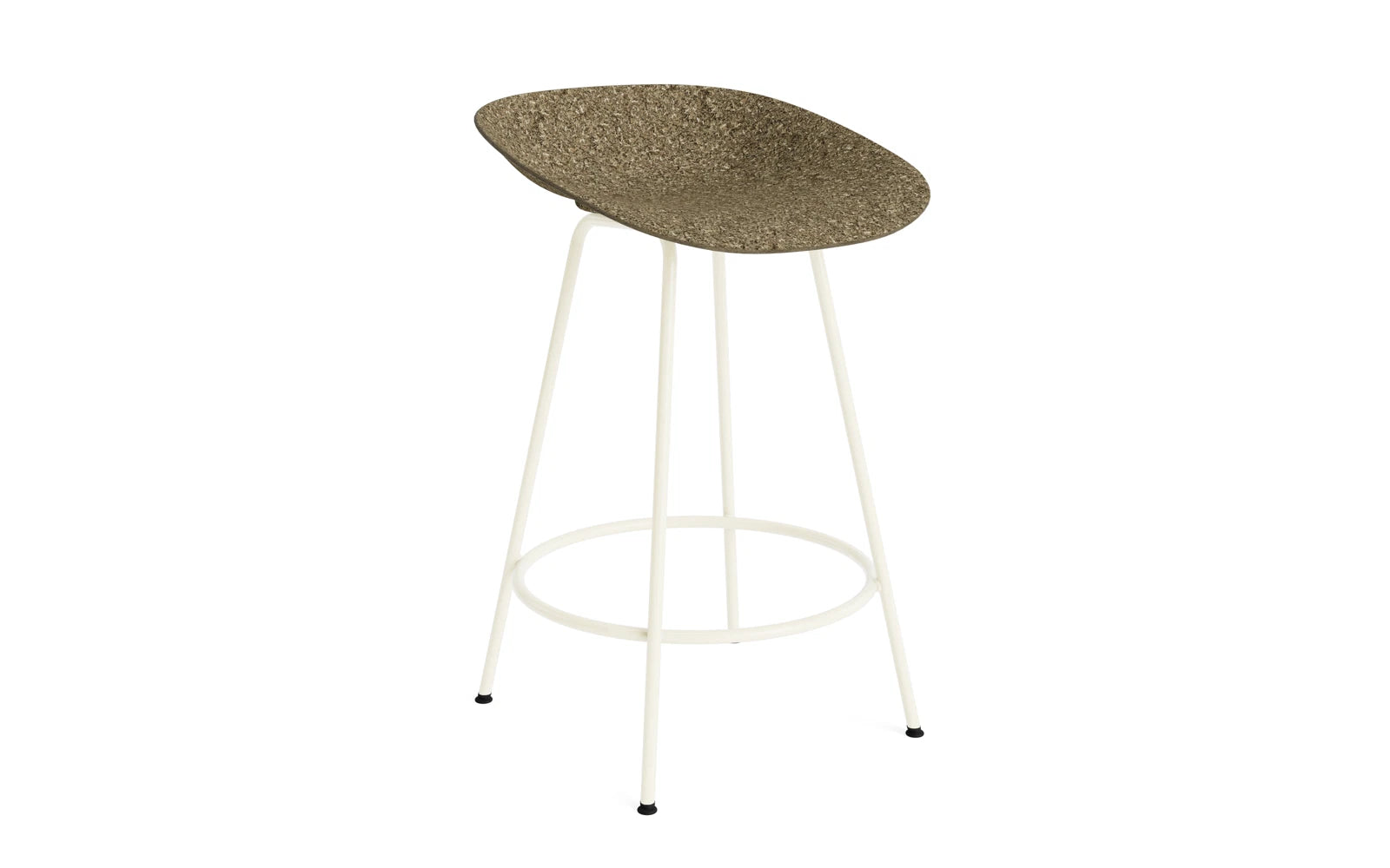 Mat Barstuhl 65 cm Creme stahl Seegras in  präsentiert im Onlineshop von KAQTU Design AG. Barstuhl ist von Normann Copenhagen