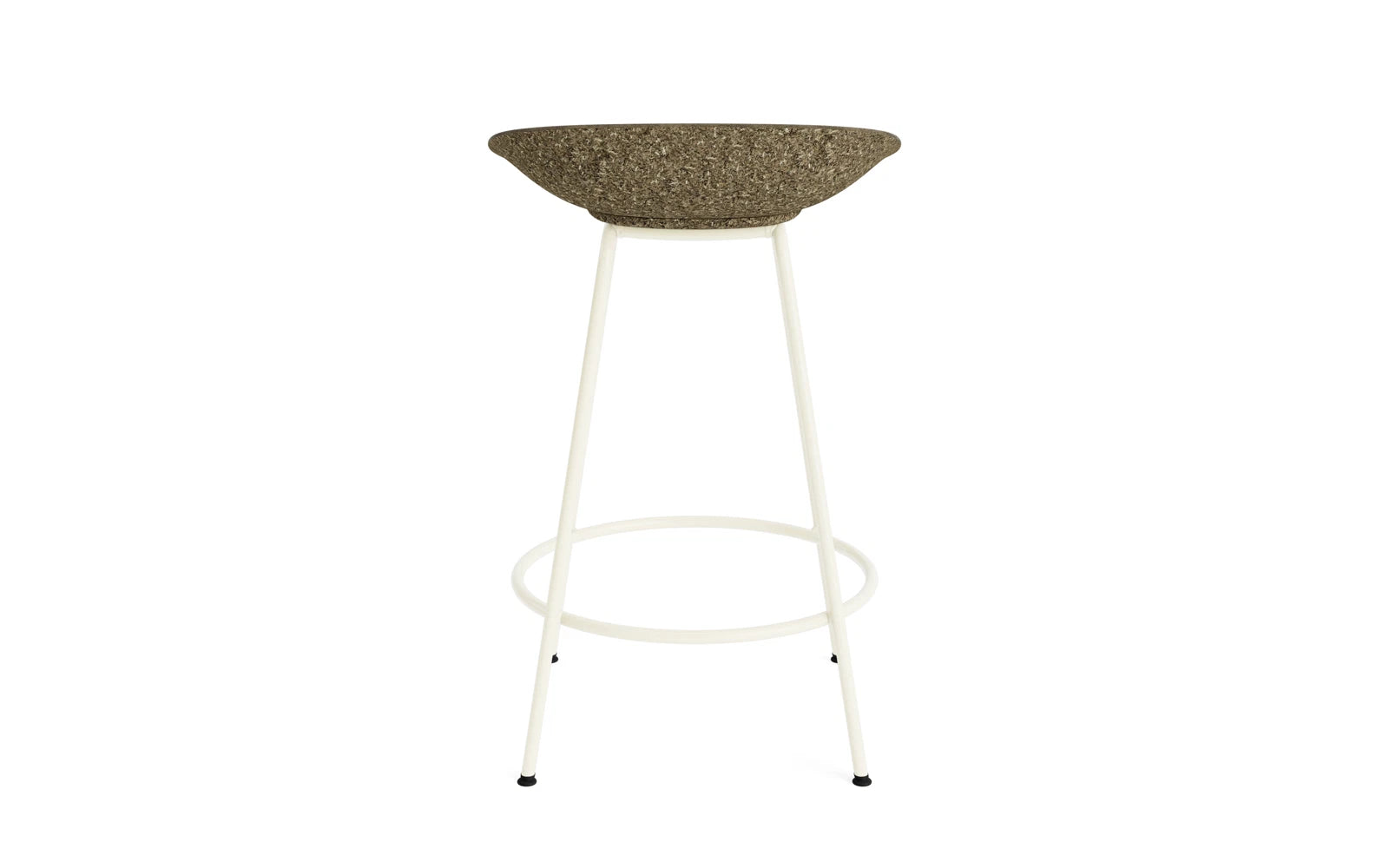 Mat Barstuhl 65 cm Creme stahl Seegras in  präsentiert im Onlineshop von KAQTU Design AG. Barstuhl ist von Normann Copenhagen