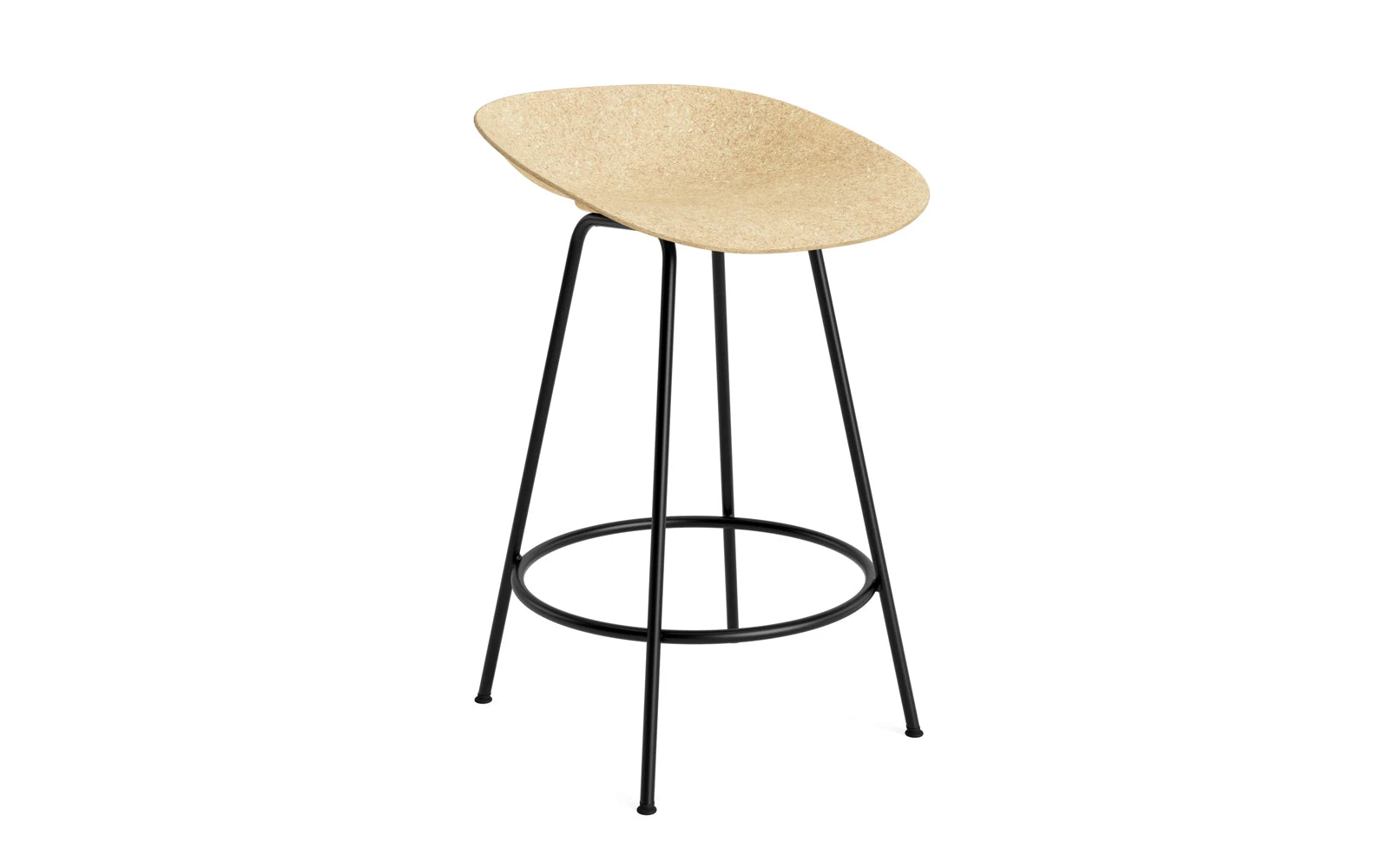 Mat Barstuhl 65 cm schwarzes Stahl Hanf in  präsentiert im Onlineshop von KAQTU Design AG. Barstuhl ist von Normann Copenhagen