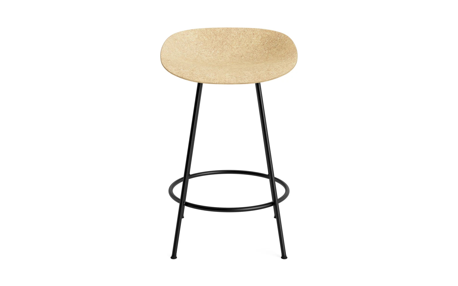 Mat Barstuhl 65 cm schwarzes Stahl Hanf in  präsentiert im Onlineshop von KAQTU Design AG. Barstuhl ist von Normann Copenhagen