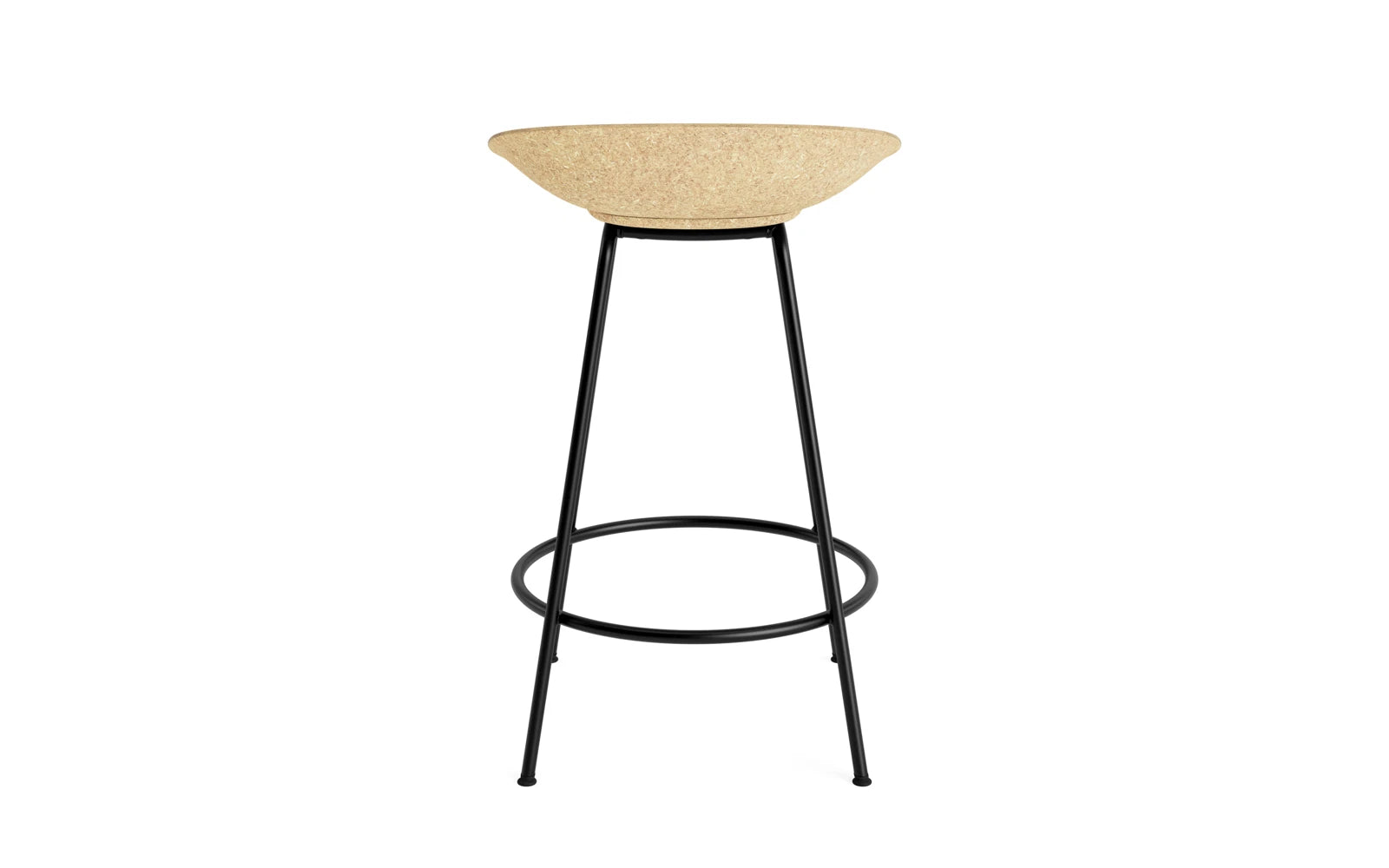 Mat Barstuhl 65 cm schwarzes Stahl Hanf in  präsentiert im Onlineshop von KAQTU Design AG. Barstuhl ist von Normann Copenhagen