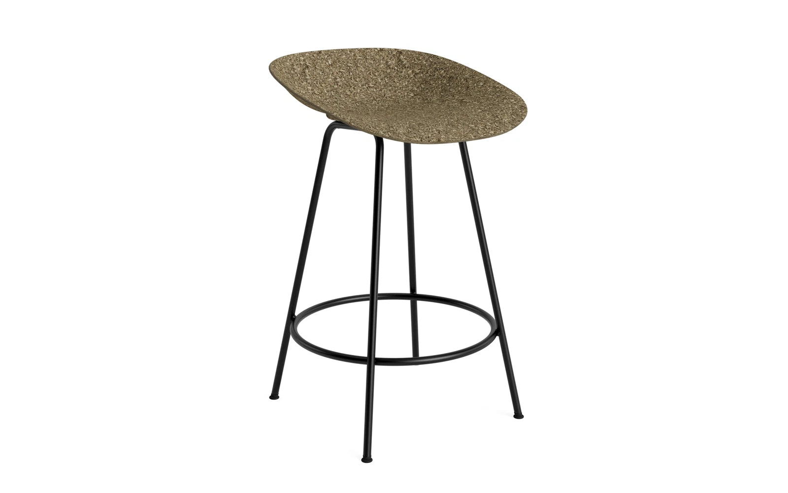 Mat Barstuhl 65 cm schwarzes Stahl Seegras in  präsentiert im Onlineshop von KAQTU Design AG. Barstuhl ist von Normann Copenhagen