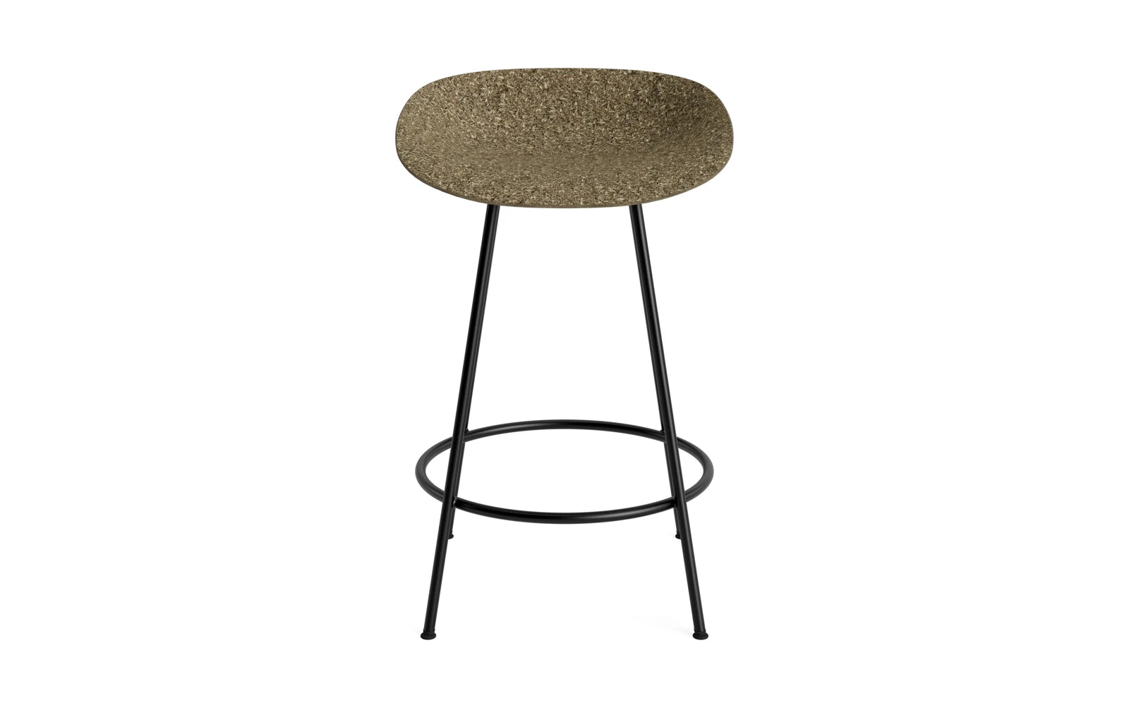 Mat Barstuhl 65 cm schwarzes Stahl Seegras in  präsentiert im Onlineshop von KAQTU Design AG. Barstuhl ist von Normann Copenhagen
