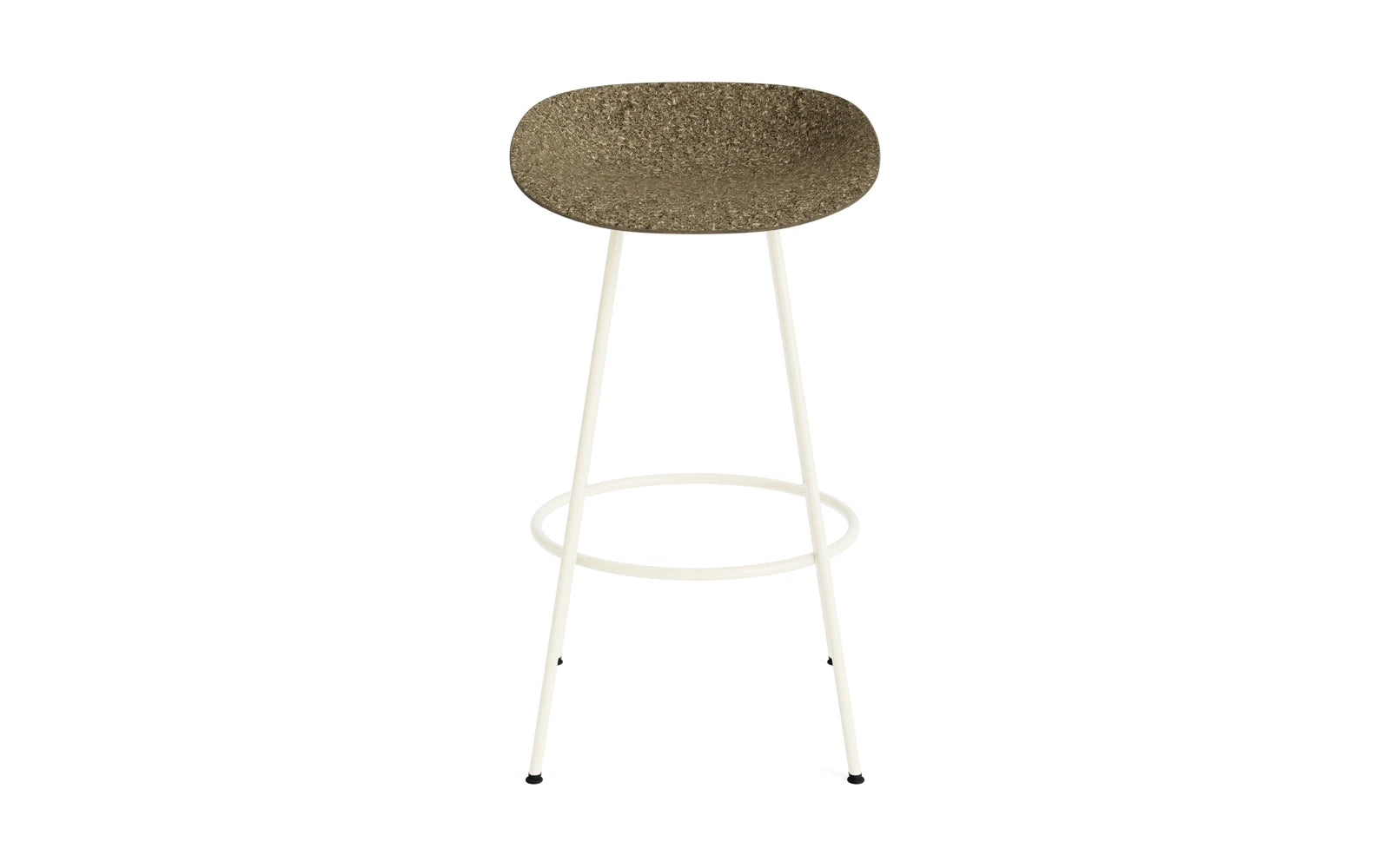 Mat Barstuhl 75 cm Creme stahl Seegras in  präsentiert im Onlineshop von KAQTU Design AG. Barstuhl ist von Normann Copenhagen