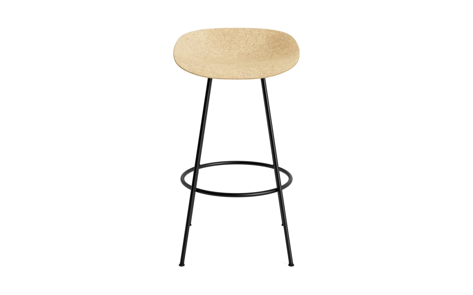 Mat Barstuhl 75 cm schwarzes Stahl Hanf in  präsentiert im Onlineshop von KAQTU Design AG. Barstuhl ist von Normann Copenhagen