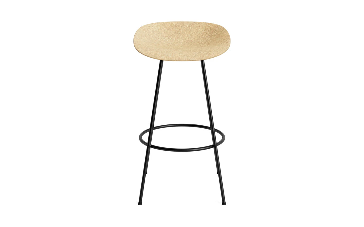 Mat Barstuhl 75 cm schwarzes Stahl Hanf in Hanf präsentiert im Onlineshop von KAQTU Design AG. Barstuhl ist von Normann Copenhagen