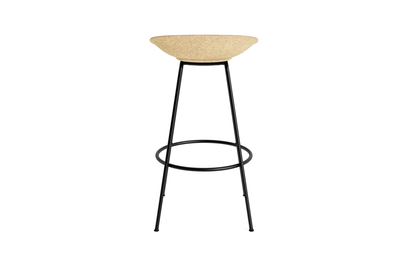 Mat Barstuhl 75 cm schwarzes Stahl Hanf in  präsentiert im Onlineshop von KAQTU Design AG. Barstuhl ist von Normann Copenhagen