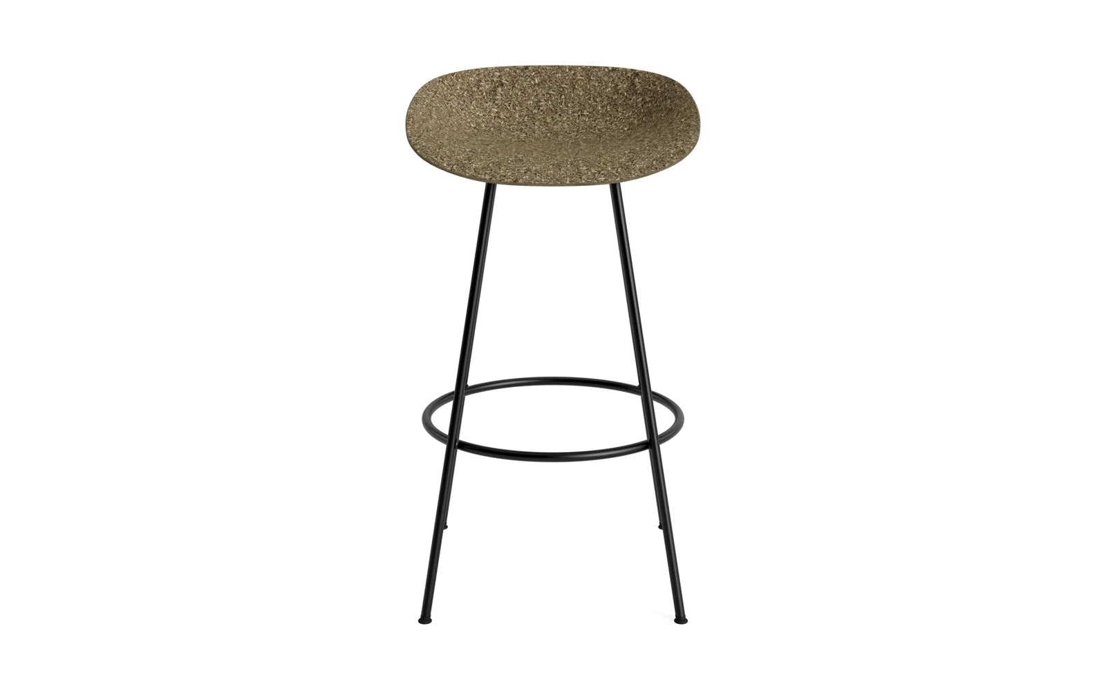 Mat Barstuhl 75 cm schwarzes Stahl Seegras in  präsentiert im Onlineshop von KAQTU Design AG. Barstuhl ist von Normann Copenhagen
