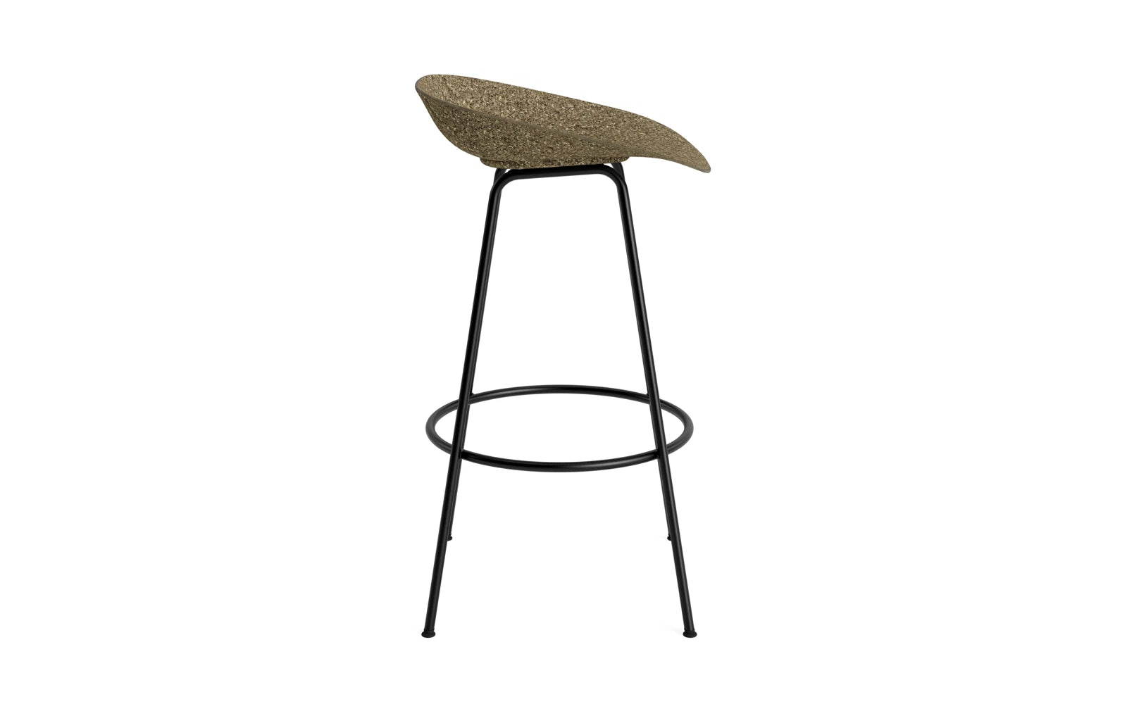 Mat Barstuhl 75 cm schwarzes Stahl Seegras in  präsentiert im Onlineshop von KAQTU Design AG. Barstuhl ist von Normann Copenhagen