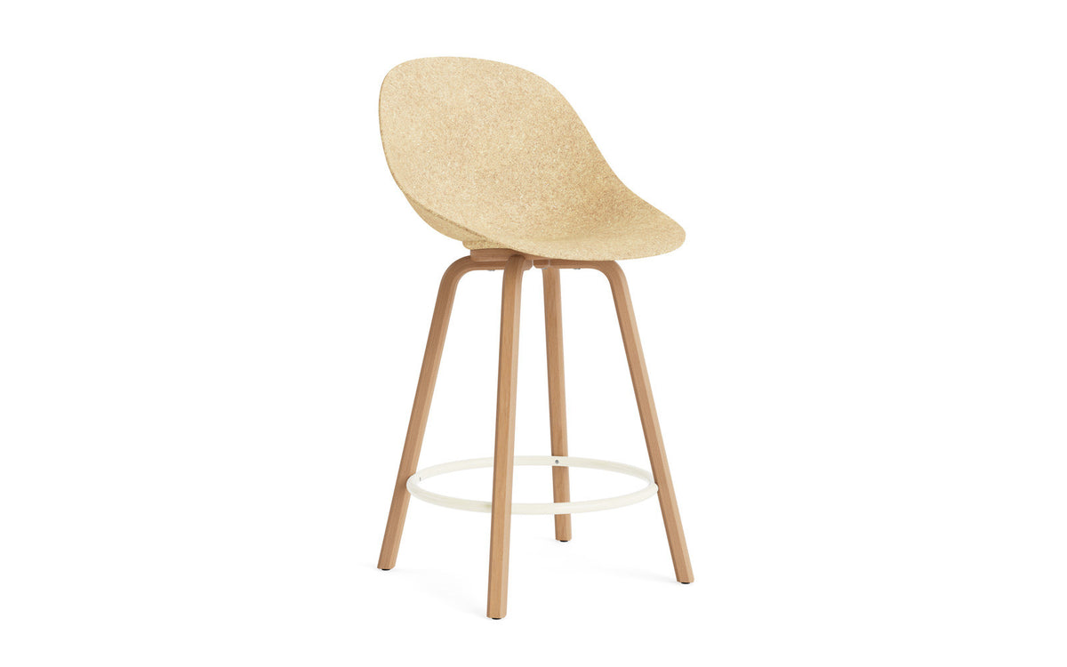 Mat Barstuhl 65 cm Buchenholz/creme in Hanffasern präsentiert im Onlineshop von KAQTU Design AG. Barstuhl ist von Normann Copenhagen
