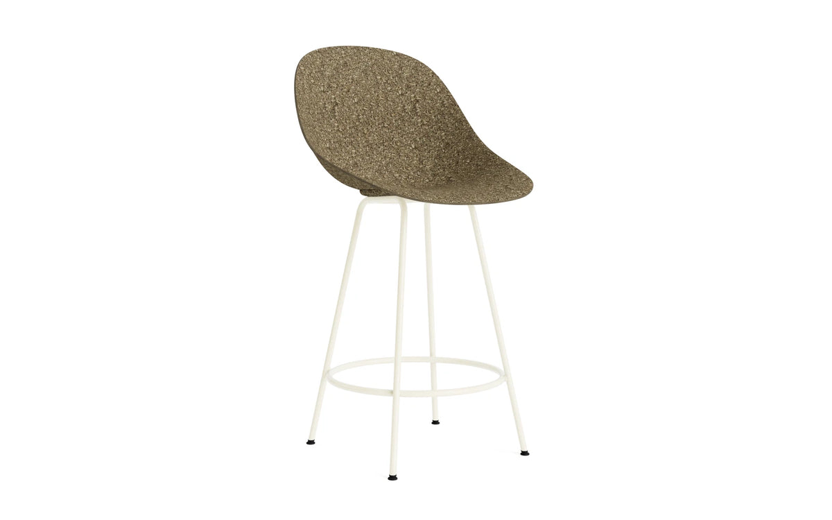 Mat Barstuhl 65 cm Creme stahl Seegras in Seegras präsentiert im Onlineshop von KAQTU Design AG. Barstuhl ist von Normann Copenhagen