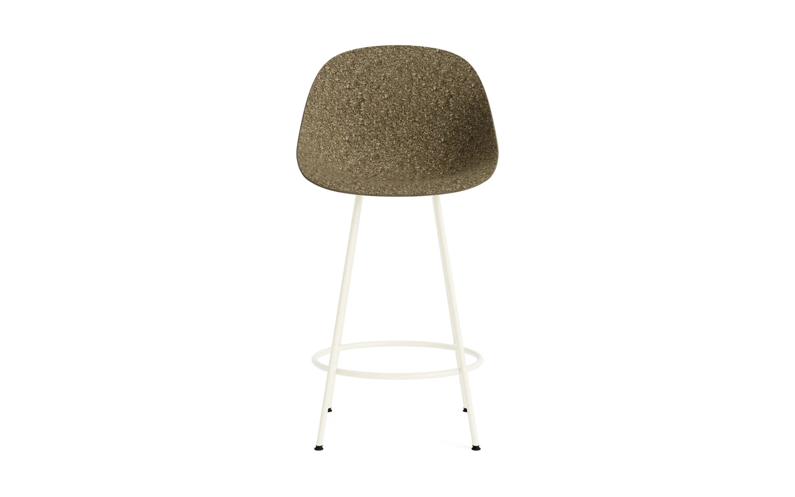 Mat Barstuhl 65 cm Creme stahl Seegras in  präsentiert im Onlineshop von KAQTU Design AG. Barstuhl ist von Normann Copenhagen