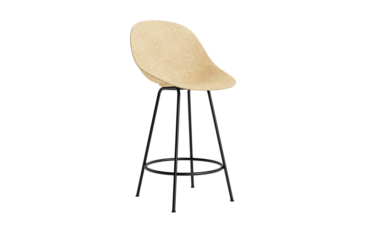 Mat Barstuhl 65 cm schwarzes Stahl Hanf in Hanf präsentiert im Onlineshop von KAQTU Design AG. Barstuhl ist von Normann Copenhagen