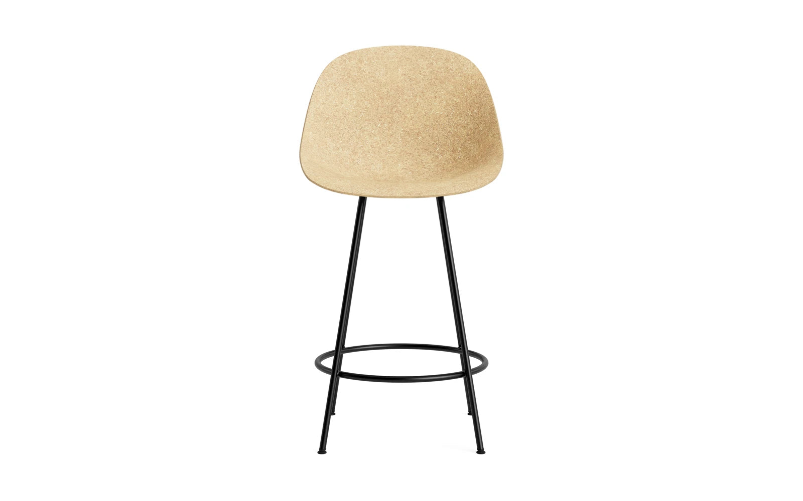 Mat Barstuhl 65 cm schwarzes Stahl Hanf in  präsentiert im Onlineshop von KAQTU Design AG. Barstuhl ist von Normann Copenhagen