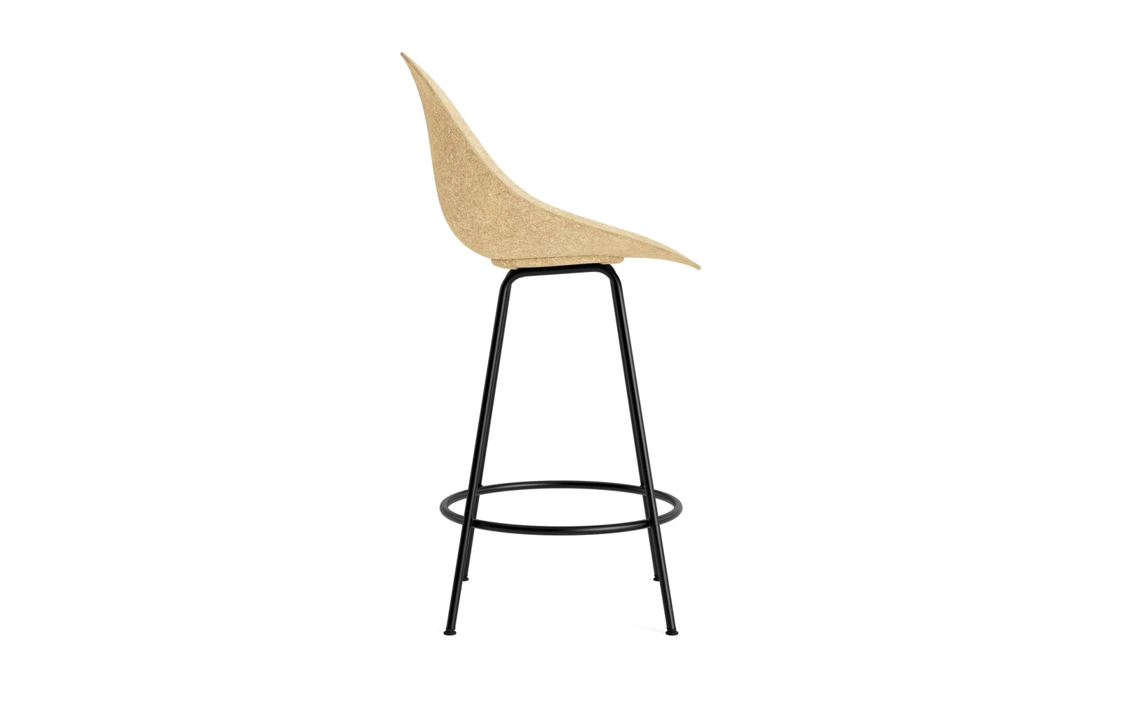 Mat Barstuhl 65 cm schwarzes Stahl Hanf in  präsentiert im Onlineshop von KAQTU Design AG. Barstuhl ist von Normann Copenhagen