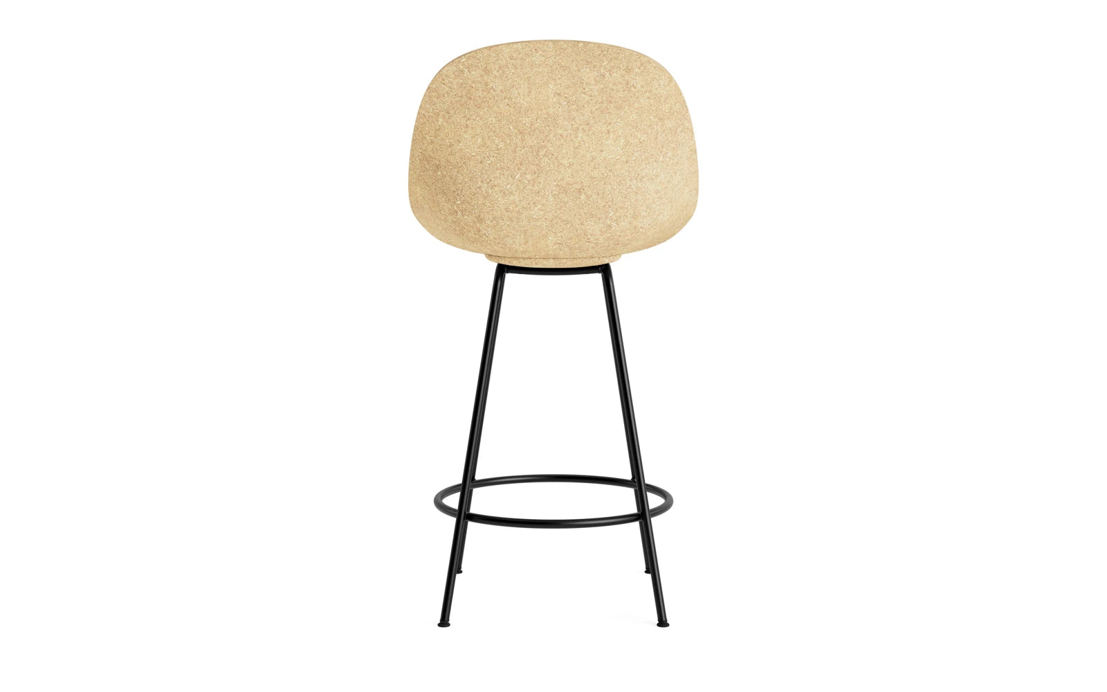 Mat Barstuhl 65 cm schwarzes Stahl Hanf in  präsentiert im Onlineshop von KAQTU Design AG. Barstuhl ist von Normann Copenhagen