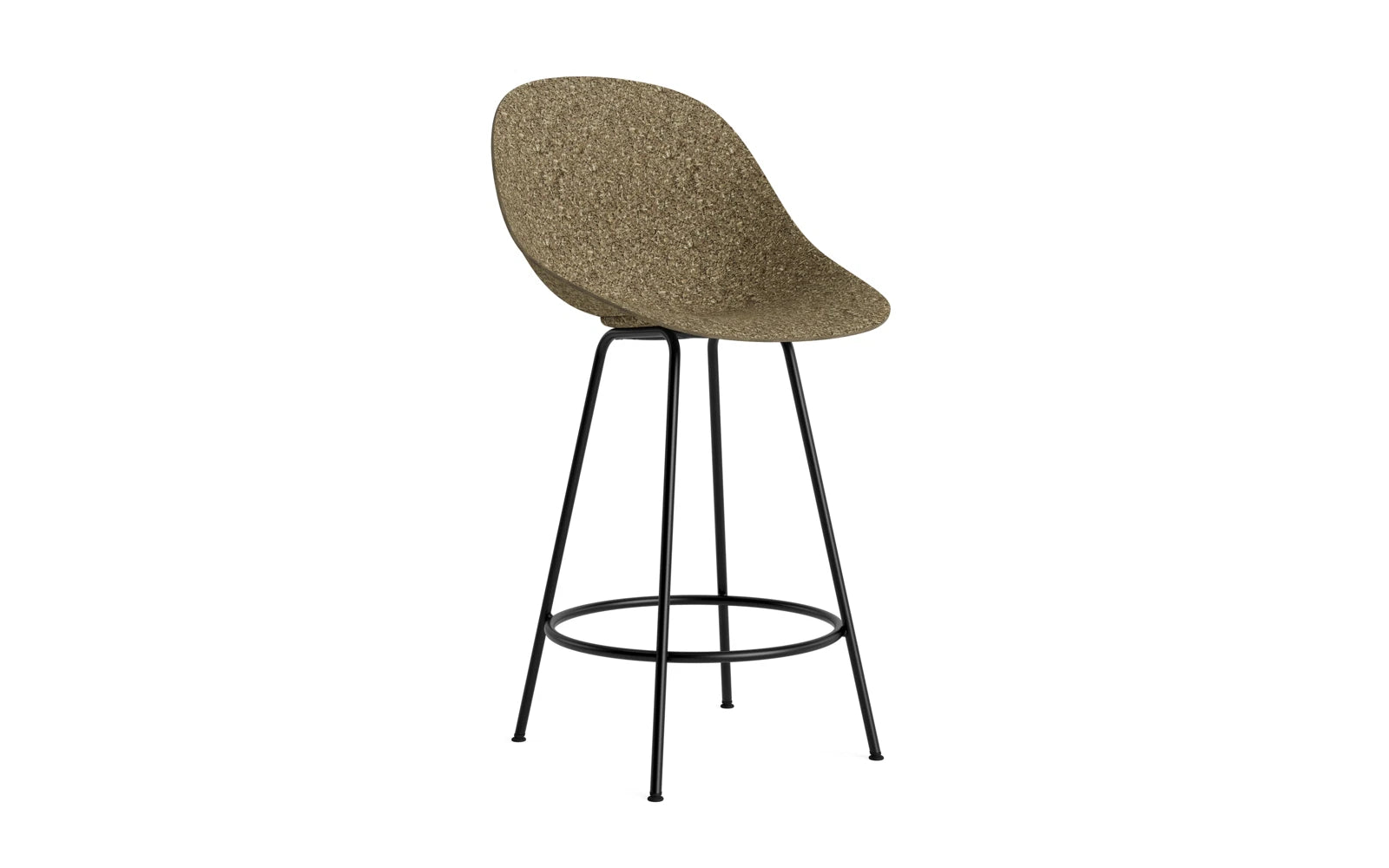 Mat Barstuhl 65 cm schwarzes Stahl Seegras in  präsentiert im Onlineshop von KAQTU Design AG. Barstuhl ist von Normann Copenhagen