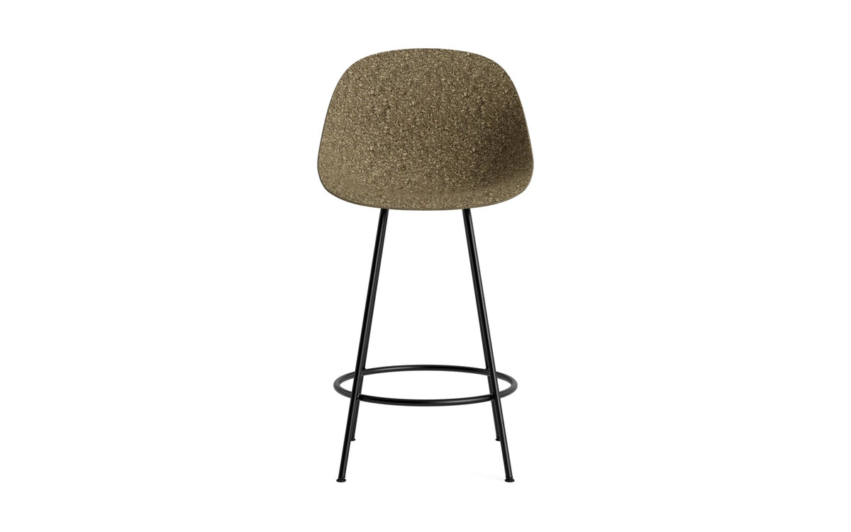 Mat Barstuhl 65 cm schwarzes Stahl Seegras in Seaweed präsentiert im Onlineshop von KAQTU Design AG. Barstuhl ist von Normann Copenhagen