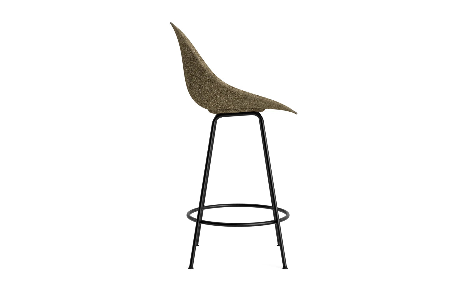 Mat Barstuhl 65 cm schwarzes Stahl Seegras in  präsentiert im Onlineshop von KAQTU Design AG. Barstuhl ist von Normann Copenhagen