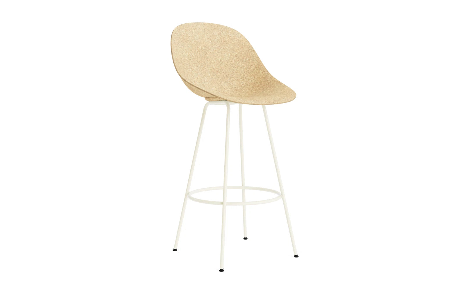 Mat Barstuhl 75 cm Creme stahl Hanf in  präsentiert im Onlineshop von KAQTU Design AG. Barstuhl ist von Normann Copenhagen