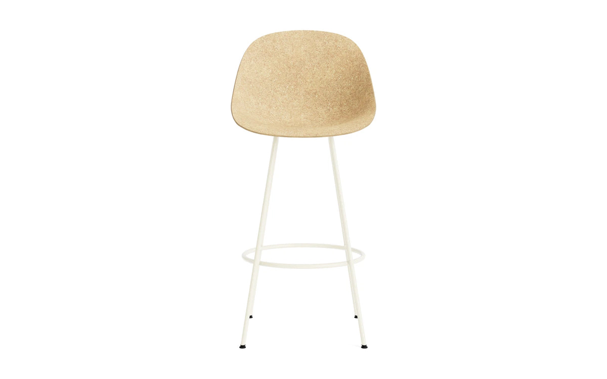 Mat Barstuhl 75 cm Creme stahl Hanf in Hanf präsentiert im Onlineshop von KAQTU Design AG. Barstuhl ist von Normann Copenhagen