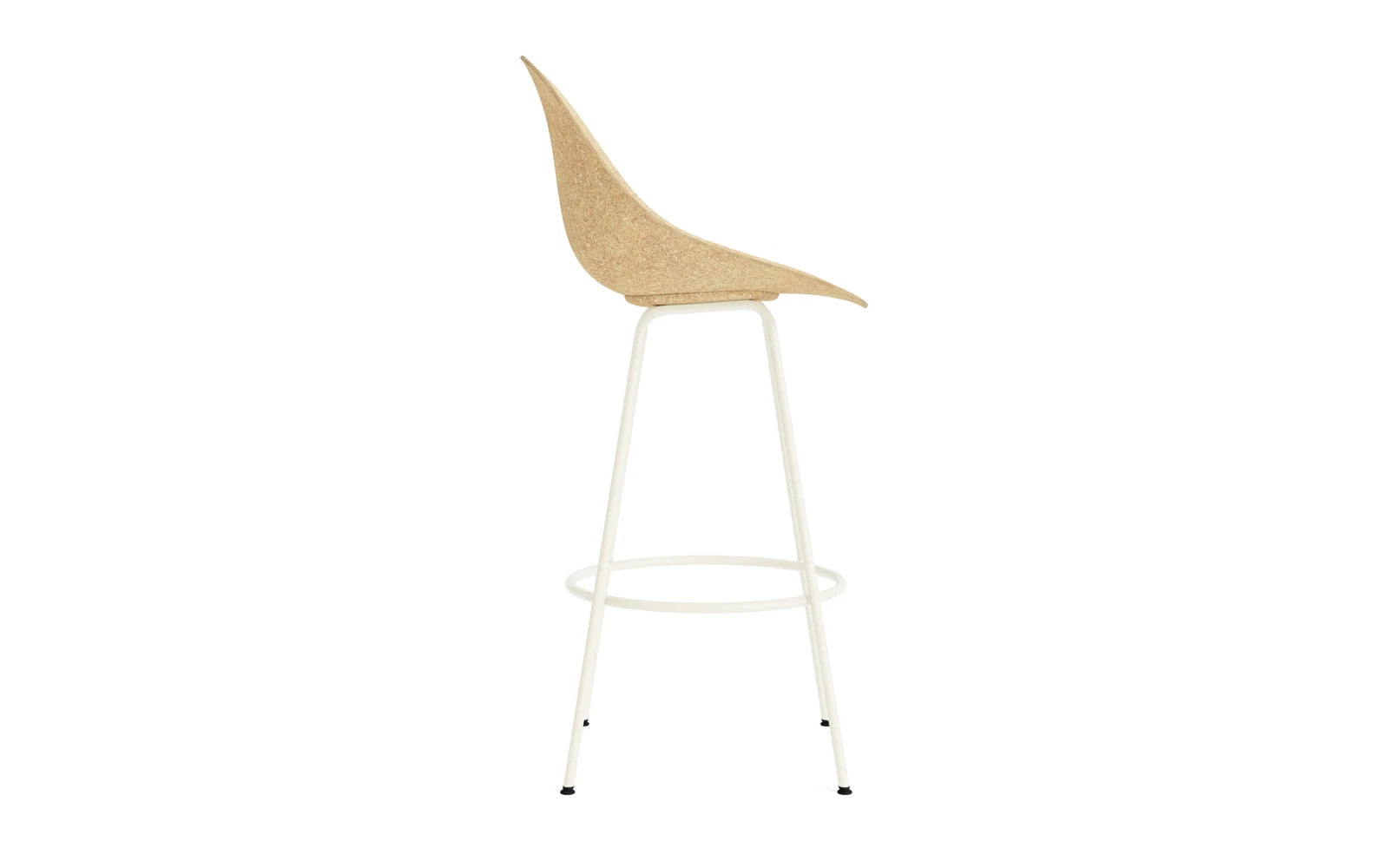 Mat Barstuhl 75 cm Creme stahl Hanf in  präsentiert im Onlineshop von KAQTU Design AG. Barstuhl ist von Normann Copenhagen