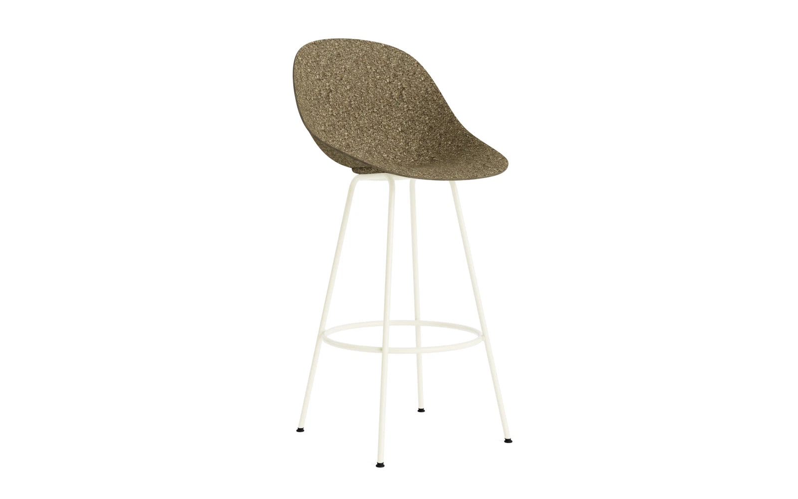 Mat Barstuhl 75 cm Creme stahl Seegras in  präsentiert im Onlineshop von KAQTU Design AG. Barstuhl ist von Normann Copenhagen