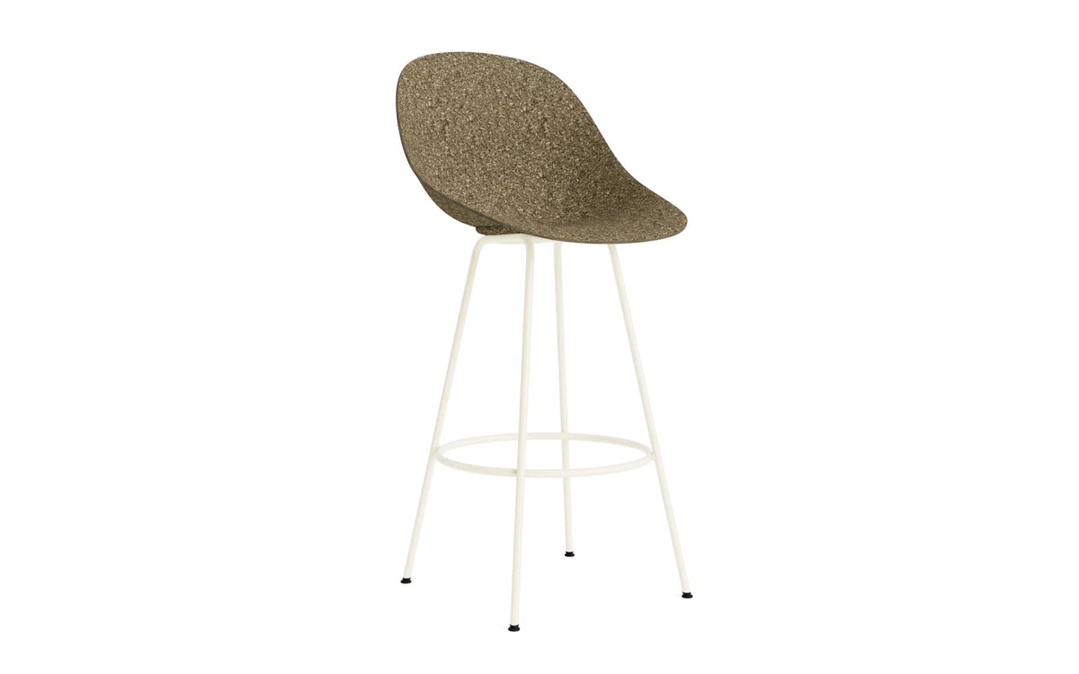 Mat Barstuhl 75 cm Creme stahl Seegras in Seegras präsentiert im Onlineshop von KAQTU Design AG. Barstuhl ist von Normann Copenhagen