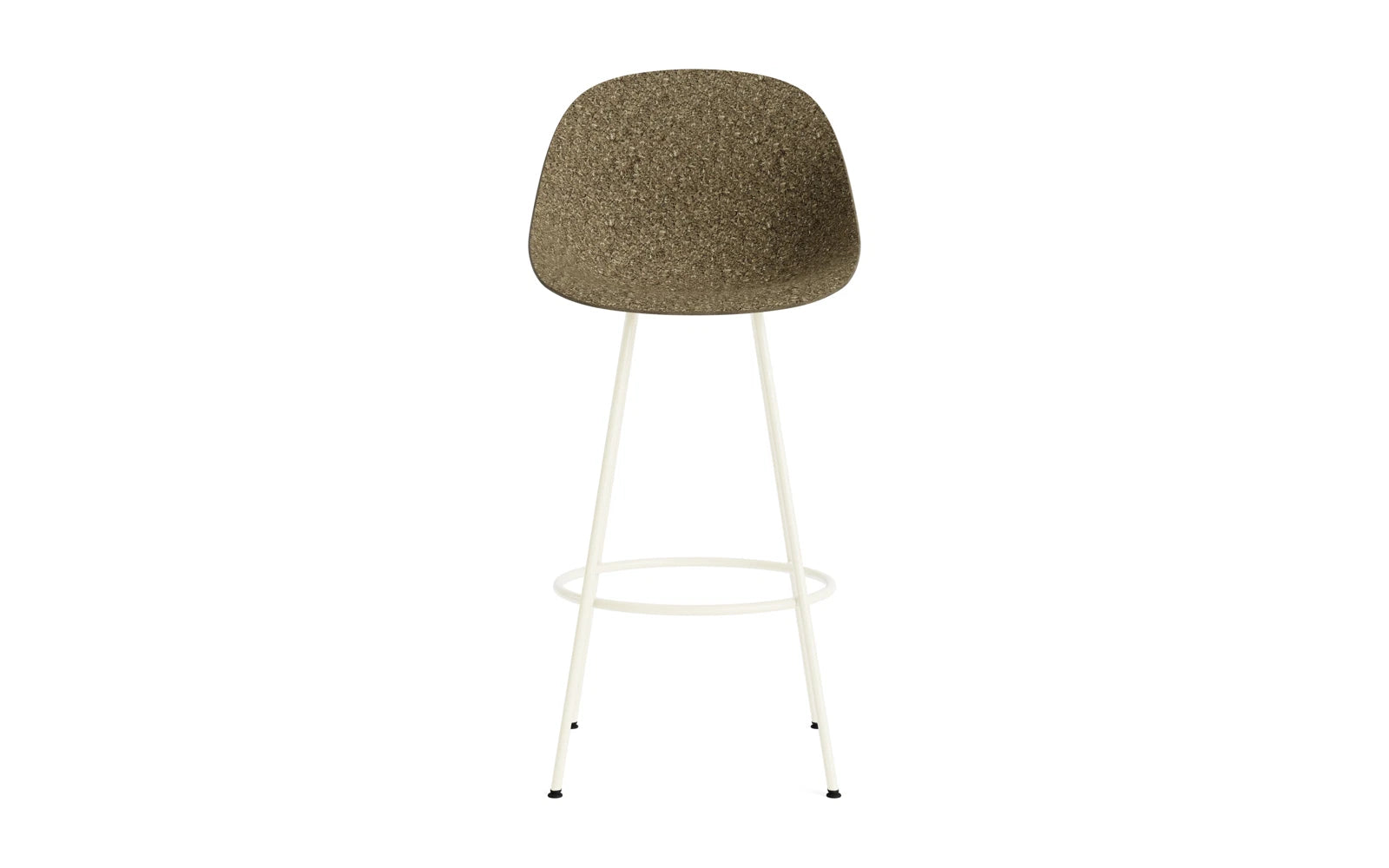 Mat Barstuhl 75 cm Creme stahl Seegras in  präsentiert im Onlineshop von KAQTU Design AG. Barstuhl ist von Normann Copenhagen
