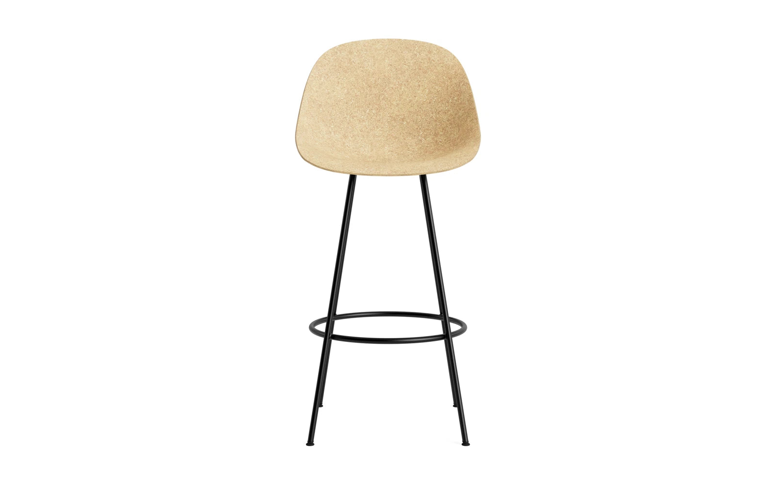 Mat Barstuhl 75 cm schwarzes Stahl Hanf in  präsentiert im Onlineshop von KAQTU Design AG. Barstuhl ist von Normann Copenhagen