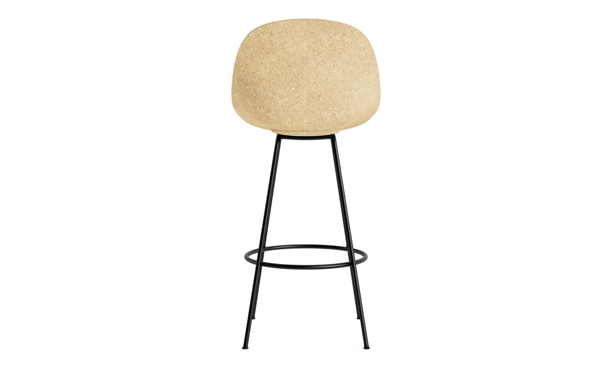 Mat Barstuhl 75 cm schwarzes Stahl Hanf in Hanf präsentiert im Onlineshop von KAQTU Design AG. Barstuhl ist von Normann Copenhagen