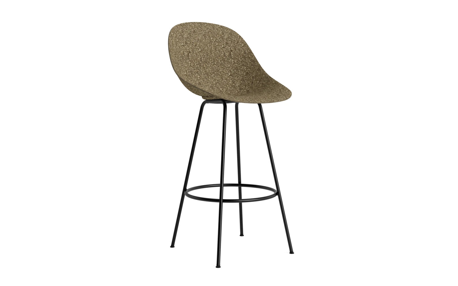Mat Barstuhl 75 cm schwarzes Stahl Seegras in  präsentiert im Onlineshop von KAQTU Design AG. Barstuhl ist von Normann Copenhagen