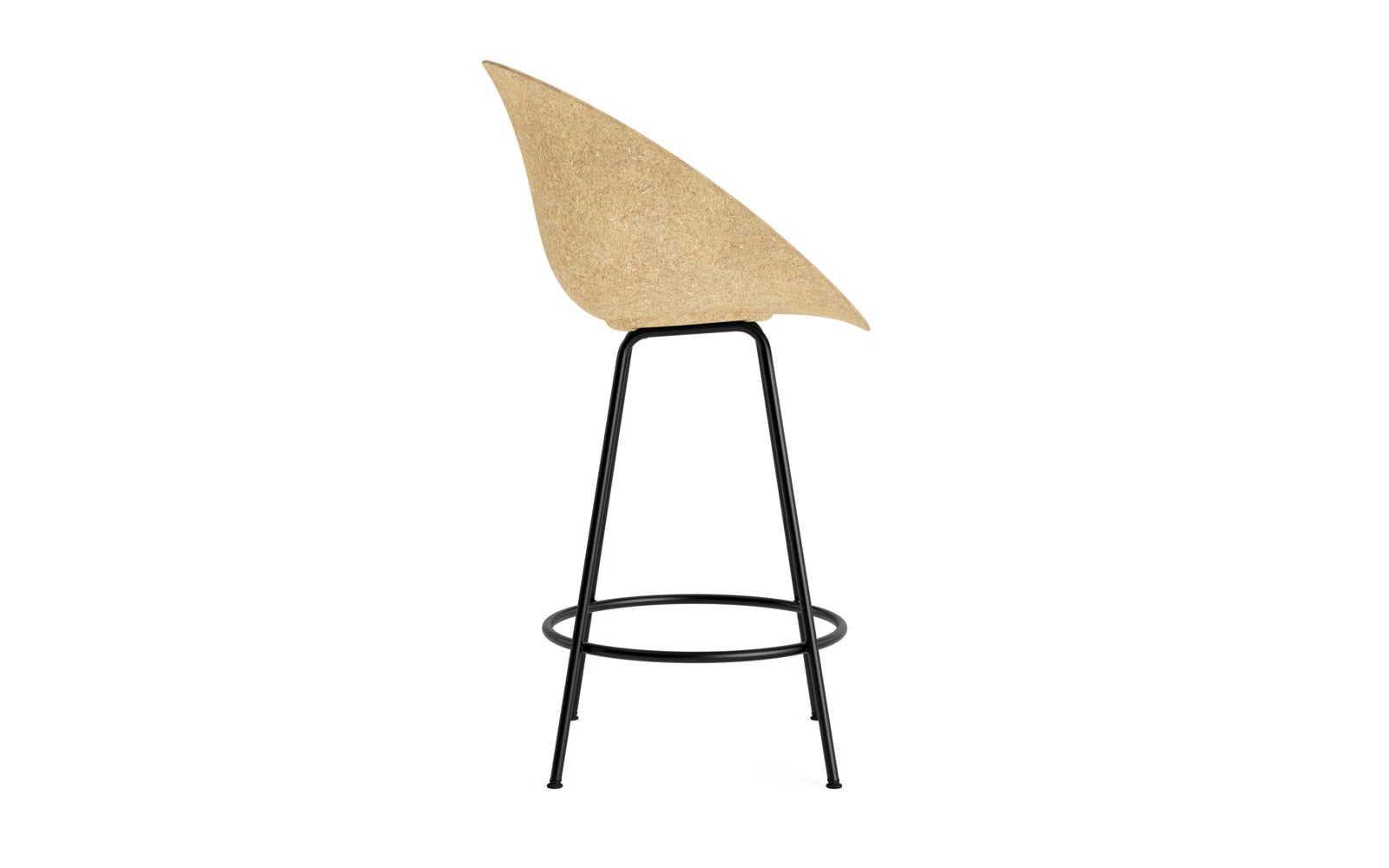 Mat Barstuhl mit Armlehne 65 cm schwarzes Stahl Hanf in  präsentiert im Onlineshop von KAQTU Design AG. Barstuhl ist von Normann Copenhagen