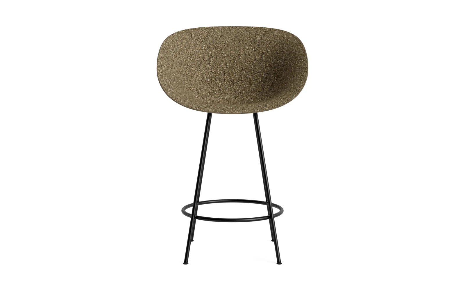 Mat Barstuhl mit Armlehne 65 cm schwarzes Stahl Seegras in  präsentiert im Onlineshop von KAQTU Design AG. Barstuhl ist von Normann Copenhagen