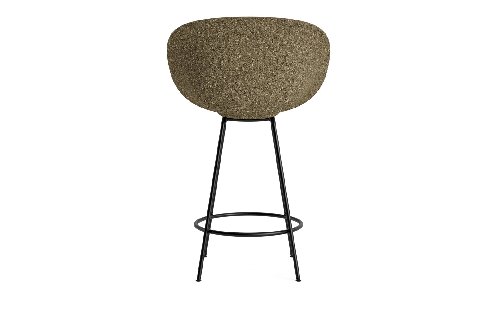 Mat Barstuhl mit Armlehne 65 cm schwarzes Stahl Seegras in  präsentiert im Onlineshop von KAQTU Design AG. Barstuhl ist von Normann Copenhagen