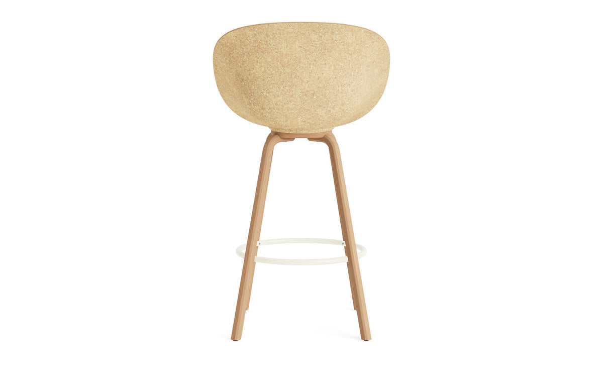 Mat Barstuhl 75 cm Buchenholz/creme in Hanffasern präsentiert im Onlineshop von KAQTU Design AG. Barstuhl ist von Normann Copenhagen