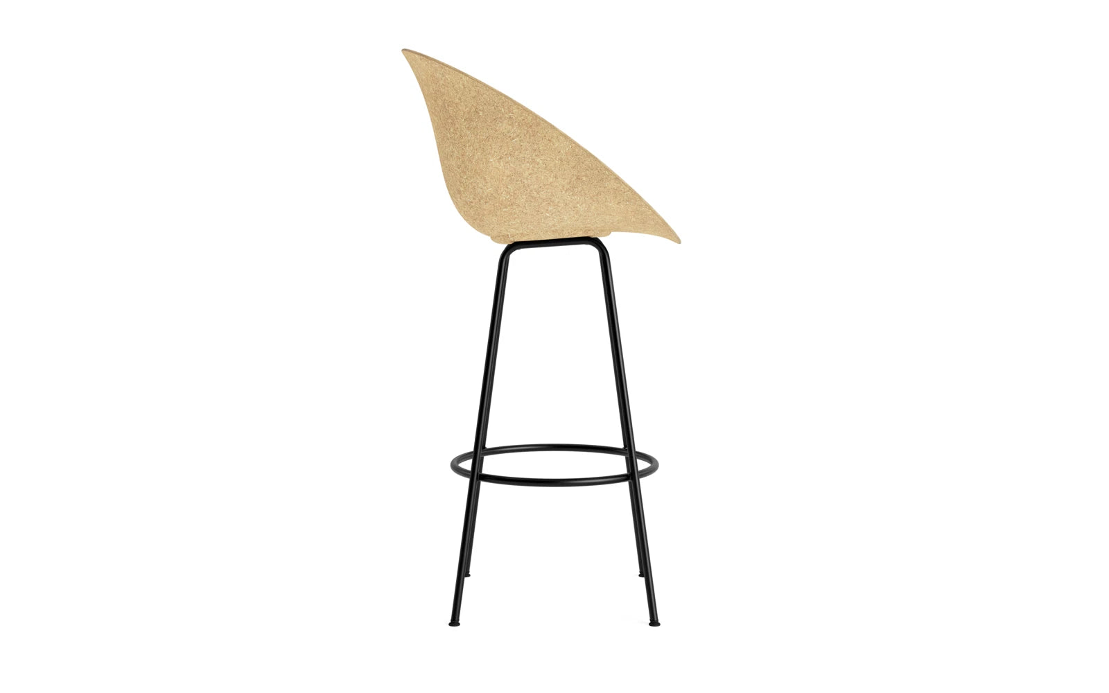 Mat Barstuhl mit Armlehne 75 cm schwarzes Stahl Hanf in  präsentiert im Onlineshop von KAQTU Design AG. Barstuhl ist von Normann Copenhagen