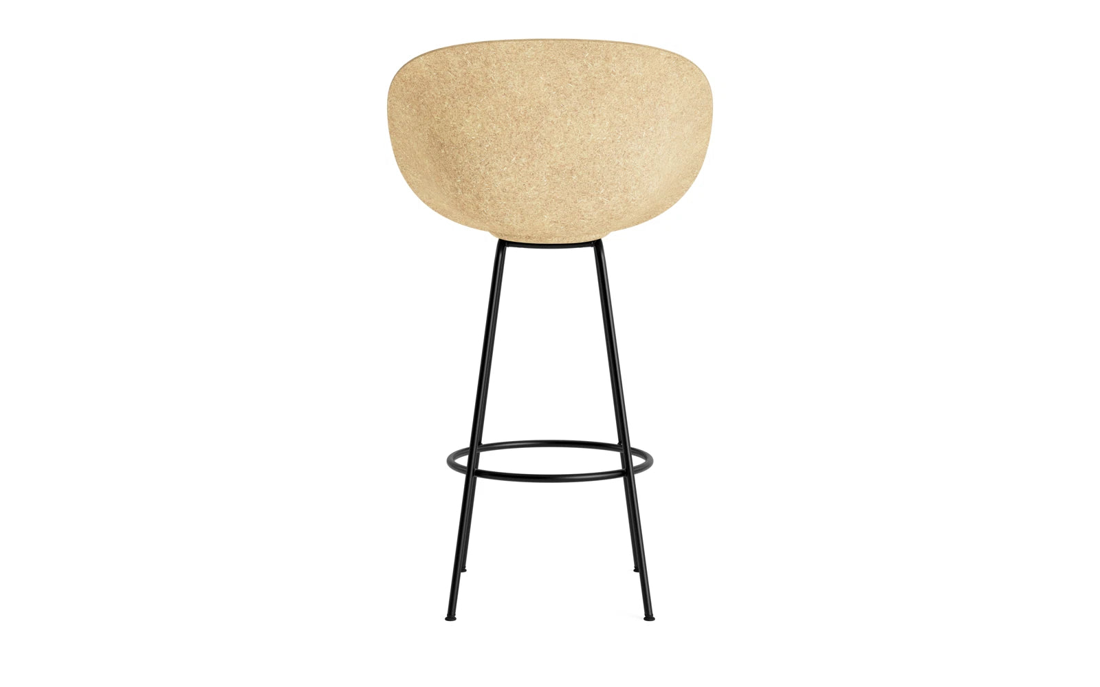 Mat Barstuhl mit Armlehne 75 cm schwarzes Stahl Hanf in  präsentiert im Onlineshop von KAQTU Design AG. Barstuhl ist von Normann Copenhagen