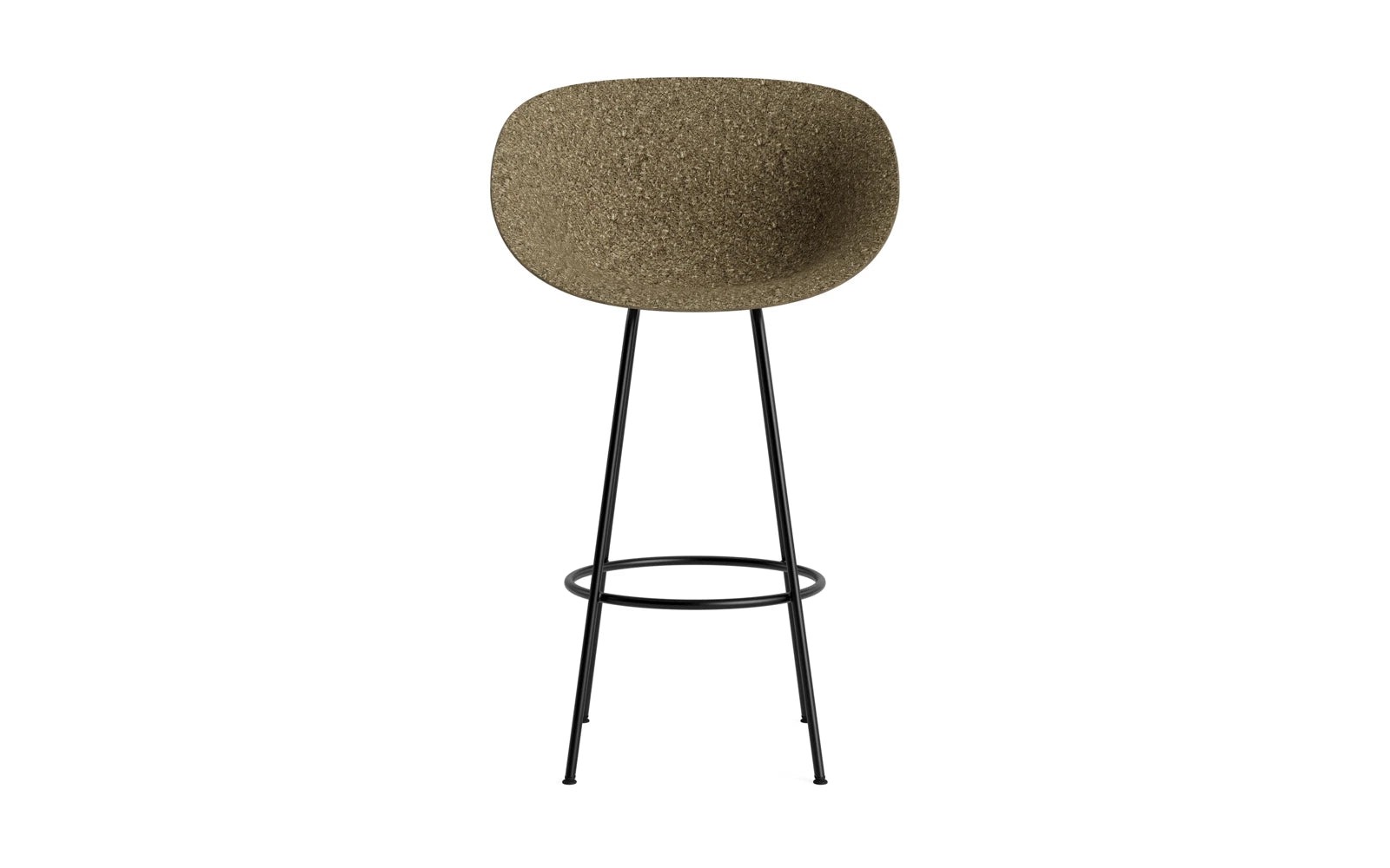 Mat Barstuhl mit Armlehne 75 cm schwarzes Stahl Seegras in  präsentiert im Onlineshop von KAQTU Design AG. Barstuhl ist von Normann Copenhagen