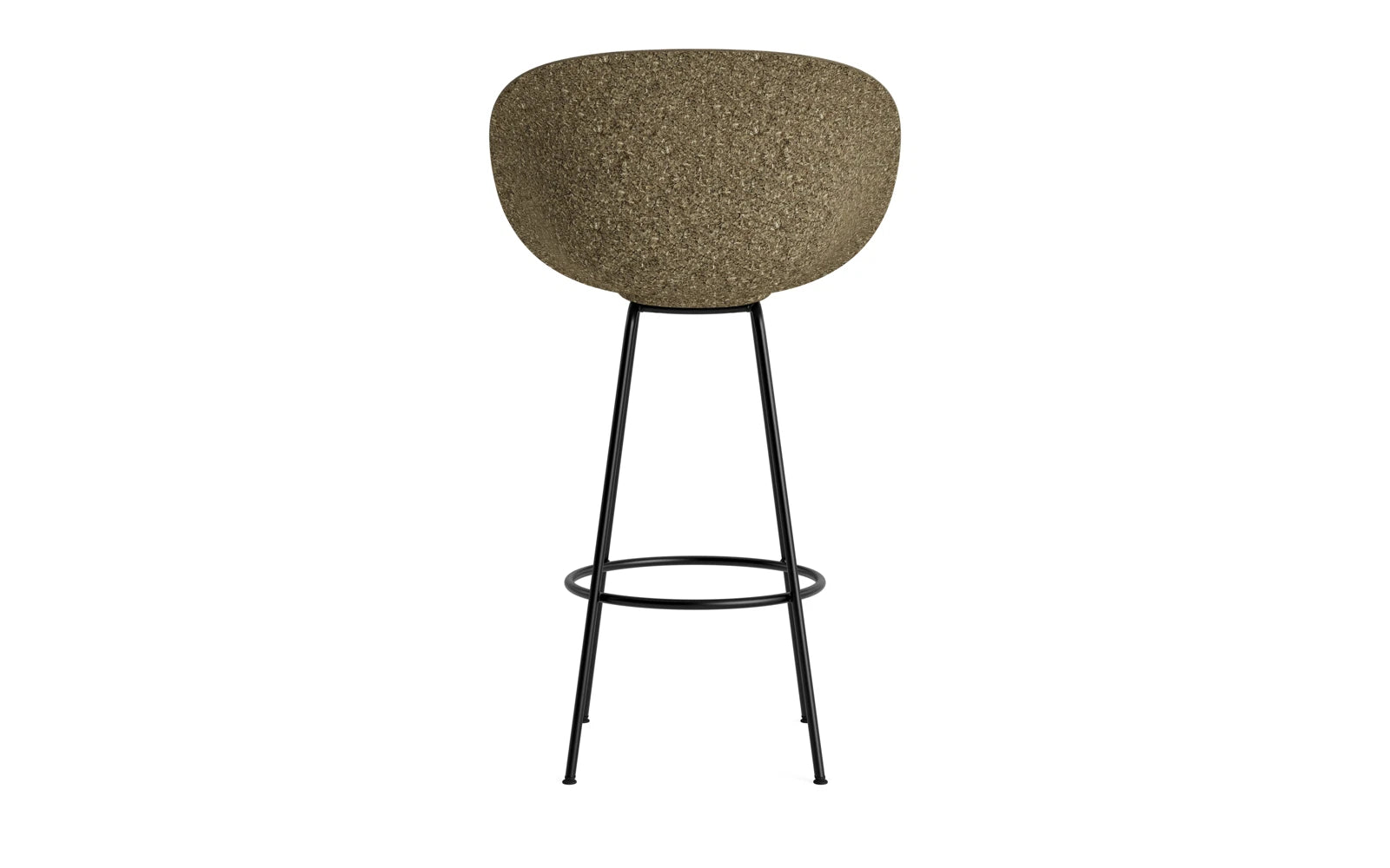 Mat Barstuhl mit Armlehne 75 cm schwarzes Stahl Seegras in  präsentiert im Onlineshop von KAQTU Design AG. Barstuhl ist von Normann Copenhagen