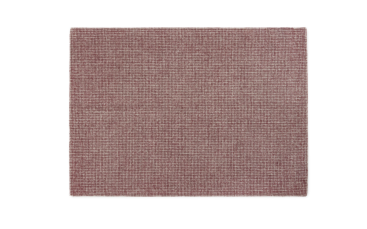 Handgetufteter Teppich Flick von Normann Copenhagen aus 100% Neuseeland Wolle in Off White und Braun, Grösse 170x240 cm.