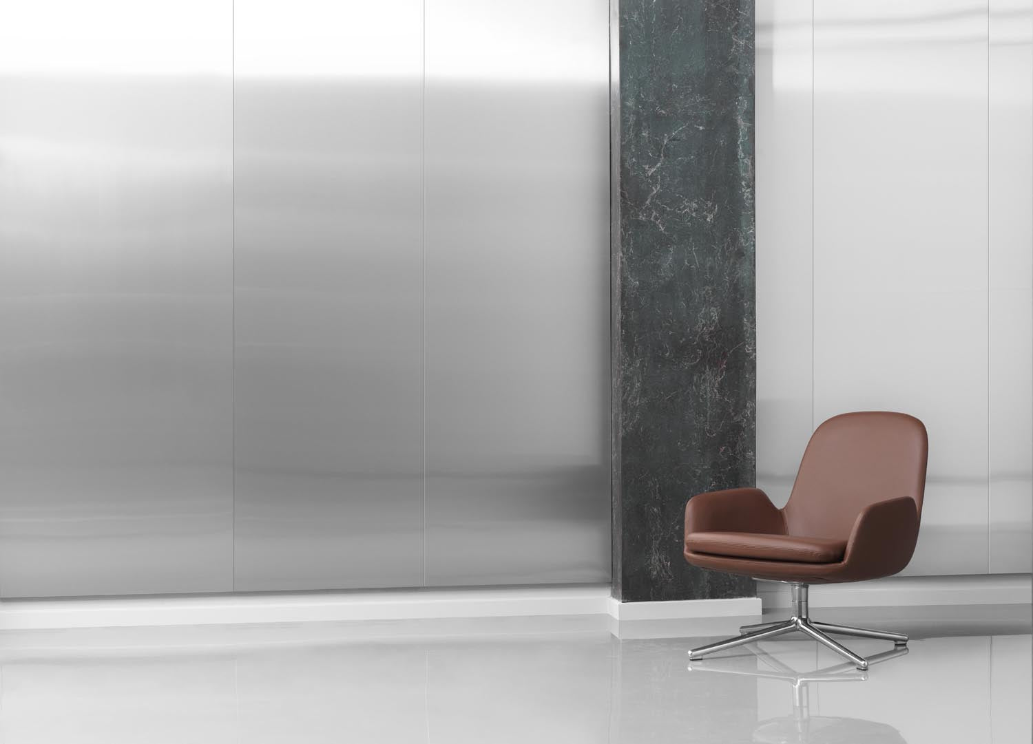 Era Lounge-Sessel niedrig mit Drehgestell schwarzes Aluminium Hallingdal in Hallingdal 110 präsentiert im Onlineshop von KAQTU Design AG. Sessel ist von Normann Copenhagen