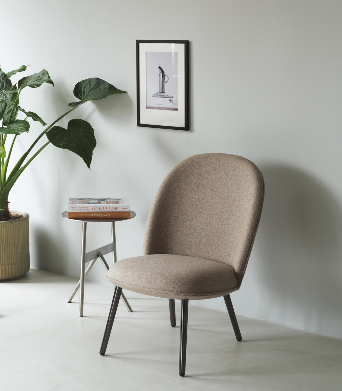 Ace Lounge-Sessel Schwarzes Metallic Stahl Hallingdal in Hallingdal 110 präsentiert im Onlineshop von KAQTU Design AG. Sessel ist von Normann Copenhagen