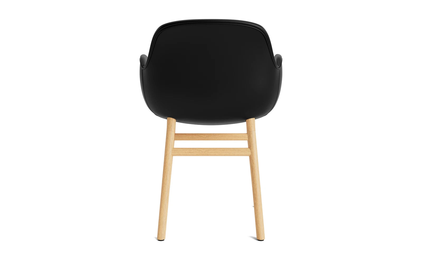 Eleganter Lehnstuhl aus Eiche, gepolstert mit hochwertigem Ultra Leder. Ideal für stilvolle Wohnräume und höchsten Sitzkomfort.