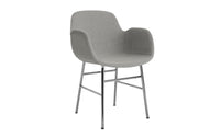 Fauteuil Form rembourré, chromé