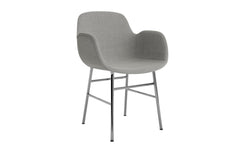 Fauteuil Form rembourré, chromé
